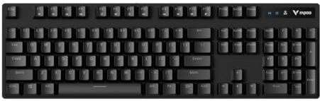 Rapoo V500PRO 2.4 Kabellose mechanische Gaming-Tastatur, 120h Akkulaufzeit, Ultraschlankes Design, Deutsches QWERTZ-Layout - schwarz
