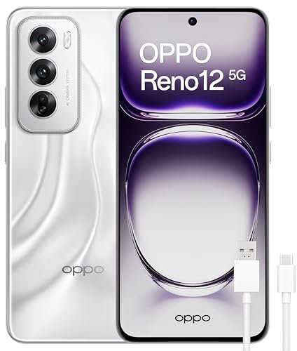 OPPO Reno12 5G Smartphone sbloccato con IA, 24 GB (12 GB+12 GB) +256 GB, Display 3D AMOLED 6.7, Fotocamera 50+8 +50 MP, Android, Video 4K, Batteria 5000 mAh, Ricarica Rapida 80 W - Astro Silver
