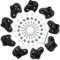 Mlijzard Climbing Wall Grips for Kids, 𝗟𝗮𝗿𝗴𝗲𝗿 Rock Climbing Holds Climbing Frame Accessories, Climbing Rocks for Children, Stepping Stones Indoor Outdoor Climbing Frames (Black)