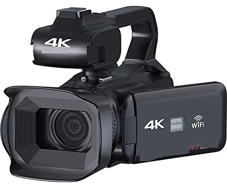 AUBEST Videocamera Ruota la videocamera Vlog con touch screen Videocamera 4K UHD for lo streaming live Webcam 64MP Fotocamere digitali con messa a fuoco automatica(NO SD Card,Standard)