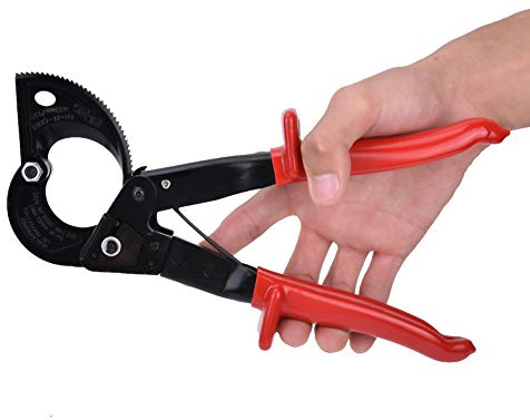 Majatou Ratchet Cable Wire Cutter, Ratcheting Cable Cutter Hand Tool, Heavy Duty Aluminum Copper Ratchet Wire Cutting for Cutting Electrical Wire Up to 240mm²