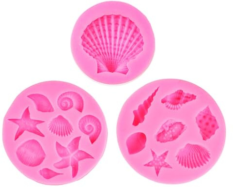 YiQinzcxg Moule À Gâteau À Thème Conque Conque Moule en Silicone Moule À Cupcake Mousie pour Projets D'artisanat Fondant Au Bonbons