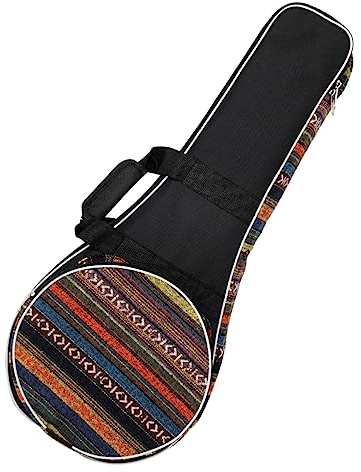 ERINGOGO Mandolinentasche und Stabilem Design im Nationalstil aus Oxford Stoff mit Glatter Oberfläche als Robuster Musikinstrumentenrucksack für Mandoline und Reisen