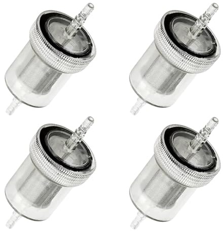 4 Stück DieselFilter Kit, Transparente Dieselkraftstofffilter, Diesel-Inline-Öl-Kraftstofffilter, Dieselfilter Ersatz, Wiederverwendbare DieselFilter für Standheizungen, für Webasto und Eberspacher