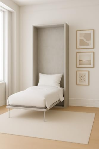 Dafne Italian Design - Versenkbares Wandbett, hergestellt in Italien (L 101 T 45/226 H 226 cm), klappbarer Einzelbett mit Lattenrost inklusive, Matratze nicht im Lieferumfang enthalten (Graphic)