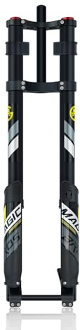 HZXQCVB Bicicleta De Montaña DH Horquilla De Suspensión Invertida 26 27,5 29'' 1-1/8/1-1/2'' Horquilla Air Freno De Disco Recorrido 160mm Eje Pasante 15X110mm Ajuste De Amortiguación(Straight Tube)