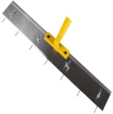 Posoto Pin Leveller for Levelling Compound Cotaing Screed Rake 61CM Flooring Tools 7 Adjustable Pins