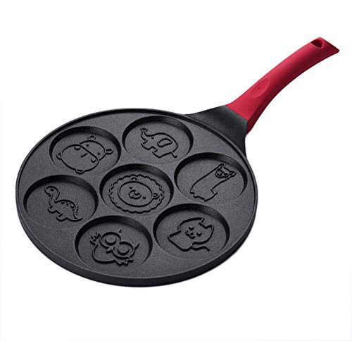 Pancake Maker Pan - Nonstick Griddle with 7 Animal Shapes Molds for Aluminium Alloy