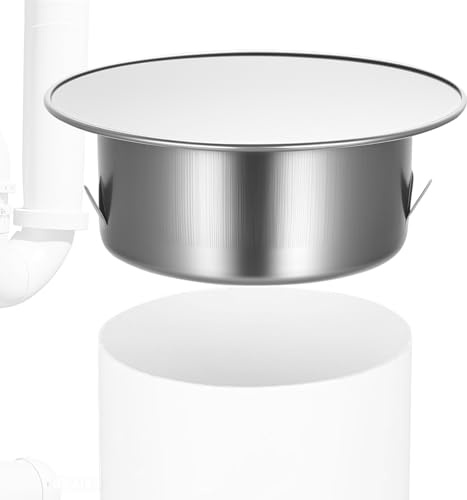 Chiusura Camino, 80mm Copricanna fumaria in acciaio inox, tappo per copriforo camino, cappello tubo in acciaio inox, copritubo cieco a muro per tubi stufa di diametro 80 mm