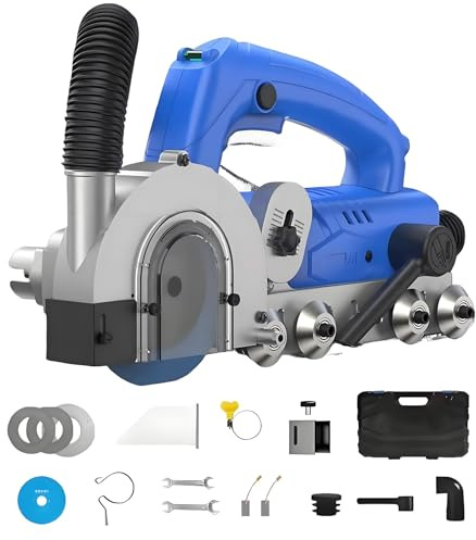 Tile Gap Cleaning Machine, 1200W Electric Tool for Seam Cleaning with Dust Collection, Floor Tile Joint Cleaner, Electric Tile Cutter for Dirty Tile Gaps