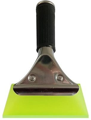 Raschietto per frigoriferi Maniglia for la pulizia del parabrezza Raschietto for il ghiaccio Tergipavimento in gomma Lama sostituibile Pala da neve Car Wraps Window Tint Tool(Green)
