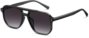 kimorn Retro Square Pilot Sunglasses Women Men 70s Vintage Trendy Plastic Frame Sun Glasses