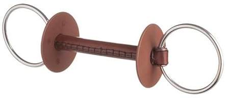 BERIS Wassertrense mit Lederstange, Ring 6cm, 140mm, hard