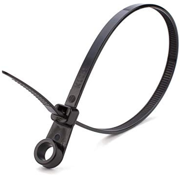 UKCable-Ties Screw Mounted Cable Ties 4.8mm x 300mm Black Car Chassis Body Zip Tie Fixing - Pack of 25