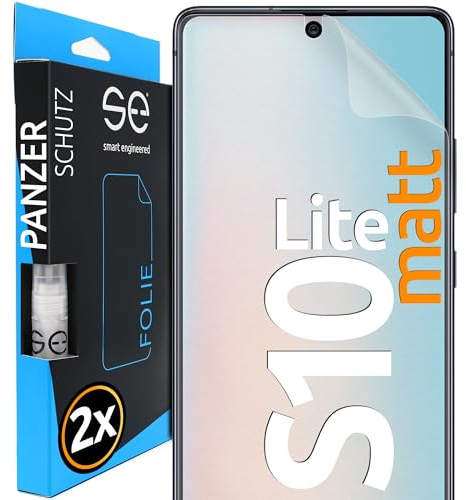 2x se® 3D SCHUTZFOLIE Entspiegelt für Samsung Galaxy S10 Lite,Anti-Staub, 100% Fingerabdruck & FaceID kompatibel, einfache blasenfreie Installation, Ultra-Klar, Stoß-Kratzfest, aus Deutschland
