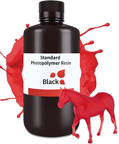 ELEGOO Resin 3D Drucker Resin Transparent Rot 1000g, LCD 405nm UV 3D Resin Schnelle Aushärtung Standard 3D Printer Resin