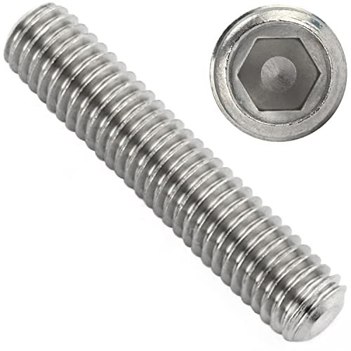 OPIOL QUALITY® Gewindestifte mit Innensechskant und Kegelkuppe DIN 913 M3x4 mm aus Edelstahl A2 V2A (2 Stück) Madenschrauben Gewindestift Schrauben Gewindeschrauben