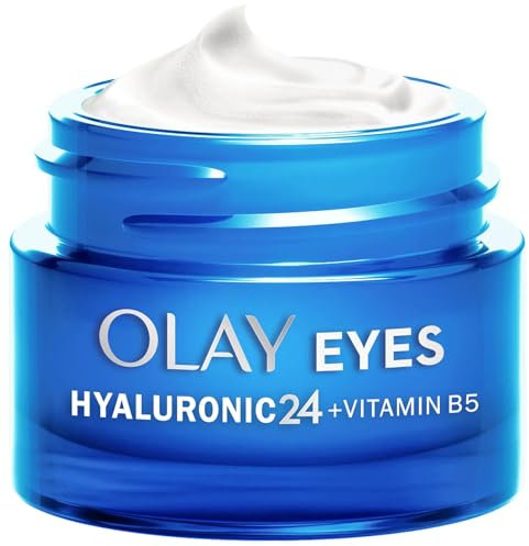 Olay Hyaluronic Acid Crema Contorno de Ojos, Cuidado de la Piel con Niacinamida y Vitamina B5. 3 Acciones: Rellena, Suaviza, Hidrata, 15 ml