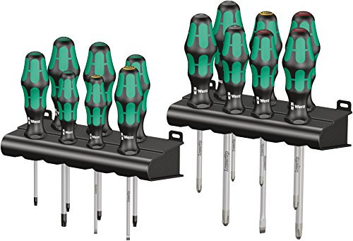 Wera Standard-Schraubendrehersatz, 14-teilig Kreuzschlitz, Pozidriv, Schlitz, Torx