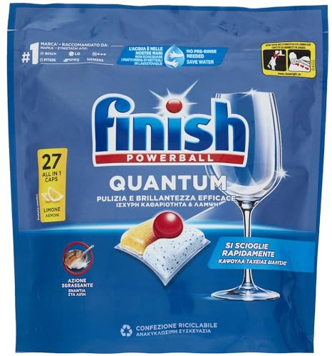 Finish Geschirrspülmittel Tabs Quantum, Lemon, 27 Stück
