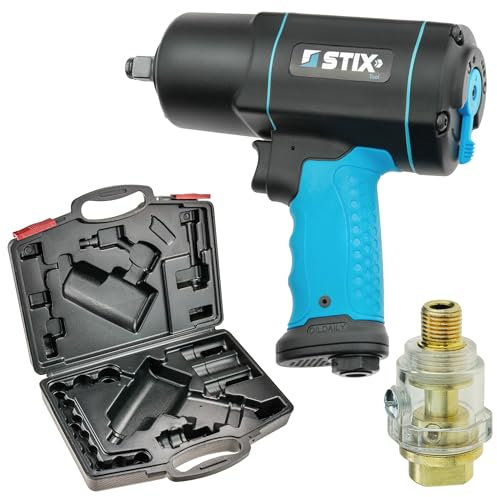 Stix Tools Hochleistungs-Druckluft-Schlagschrauber STT-19 1/2, 1900Nm mit Koffer u. Öler