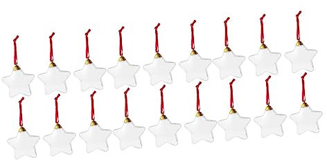 IMIKEYA 18 STK Weihnachtsbaum-Anhänger hängender Christbaumschmuck klar Weihnachtsbaumkugel Christbaum anhänger christbaumanhänger schmücken Weihnachtsanhänger Fotohalterung Plastik