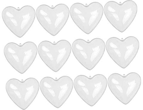 MOLUCKFU 12stücke Transparente Herzform Füllornamente Für Valentinstag Hängeornamente Dekoration Und Geschenkgestaltung Für Hochzeiten Und Festliche Anlässe