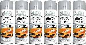 MIXEL Clear Lacquer Spray Paint, Bright And Vibrant Colors, Multiuse Versatility, Used For Touch-Ups or Small-Scale Wall Painting Projects, Surface Compatibility (6 PCS)