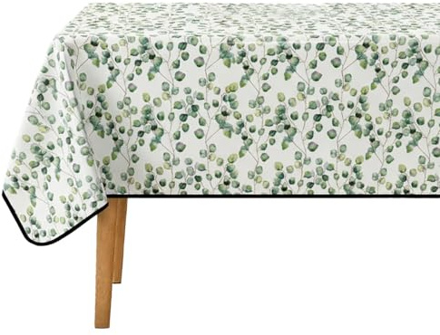 DecoMeister Tovaglia 150x220 cm - Copritavolo Antimacchia e Lavabile - Tela Incerata Rettangolare per Tavolo Cucina e Giardino - Impermeabile e Idonea per Alimenti - Foglie di Betulla