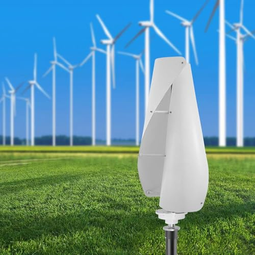 Aerogenerador Vertical de 12 V y 24 V: levitación magnética helicoidal de 2 Palas con Controlador MPPT, diseño en Espiral para generación de energía en hogares y fábricas, solución eficiente