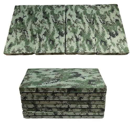Turnhalle Matte Tri-fach Camouflage Training Matte 10 Cm Dicke Schwere Oxford-stoff Für Das Fitnessstudio Für Körperliche Bewegung, Schultraining Der Gymnastik Usw.(Size:200x100x10cm（6.6x3.3x0.3ft）)
