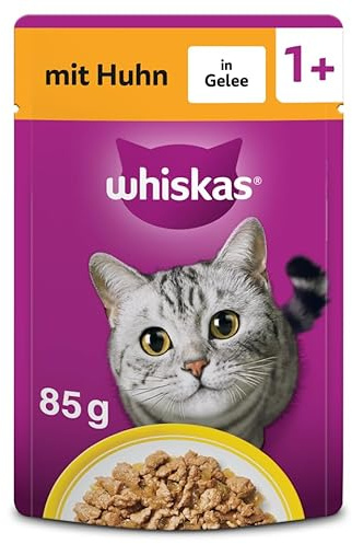 WHISKAS Våtfoder i gelé för vuxna katter 28 x 85 g med kyckling