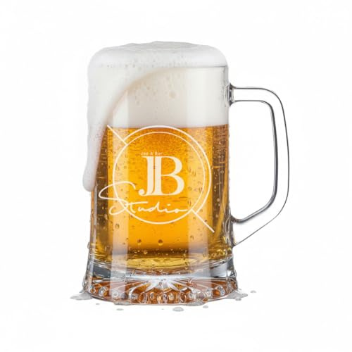 Customised Bespoke Large Beer Tankard Glass Any Logo Engraved