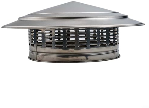 Edelstahl-Schornsteinkappe, Dachhaube, Kaminabzugshaube, Regenschutz für Kamin, Schornstein oder Lüftungsk, Ablufthaube, wetterfest, rostbeständig, einfache Installation (250 mm)