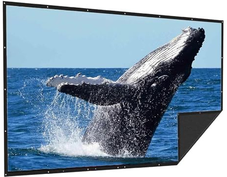 Pantalla de proyector portátil 4K HD de 100 pulgadas, pantalla plegable de 16:9 para exteriores, para fiestas, cine en casa y oficina, ligera, fácil de configurar, máxima experiencia de visualización
