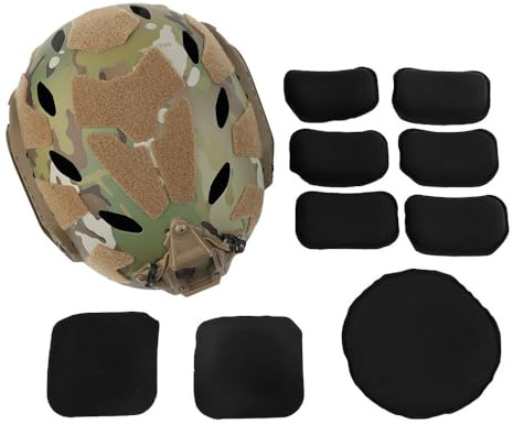 Verde CP, Casco Leggero Con Fori Di Ventilazione Superiore, Attrezzatura Tattica Caschi Da Esterno Con Guide Laterali Supporto Predisposto Per Cuffie Allenamento