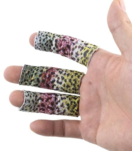 Protezione per le dita per pesca a mosca, comoda e resistente all'abrasione, protezione per le dita per pesca a mosca, per acqua salata, acqua dolce, riva, molo, fiume, stagno, lago, spigola, trota
