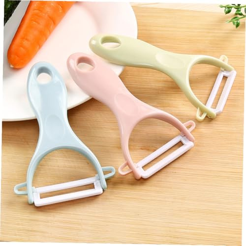 TOYANDONA Pelador de Verduras y Frutas Multifuncional 8 Piezas Tamaño Mediano Colores Azul y Rosa Herramienta de Cocina para Pelar Patatas Pepinos y Zanahorias Adecuado para Uso
