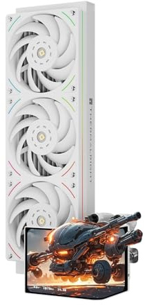 Thermalright Levita Vision 360 UB ARGB White AIO Liquid Cooler,for AM5/Intel LGA1851/1700,6.67-inch 3D Curved Screen with 2400x1080 Resolutions,Magnetic Panel Screen,3D/2D Video Support