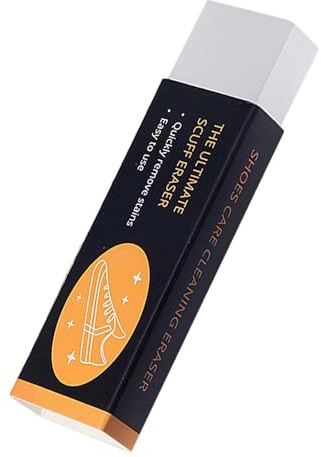 QUXVUIS Gomma compatta per la pulizia delle scarpe Detergente per blocchi di gomma premium Leggero Decontaminazione efficace Essenziale per scarpe da, Chiaro, 7.4x2.45x1.45 cm