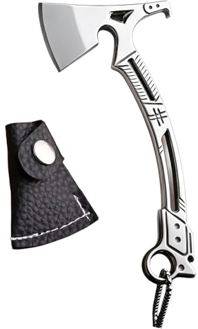 Survival Hatchets Keychain Tool Carbon Steel with Bottle Opener for Camping Hiking and Every Day Carry Pendant Keyring