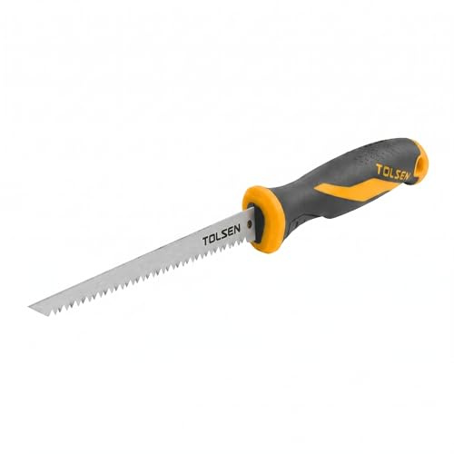 Serrucho para Pladur o Sierra de yeso 150 mm - Hoja de Acero 65Mn de Alta Resistencia - Punta de Inmersión y Dentado 7 TPI - Mango Ergonómico Bimaterial