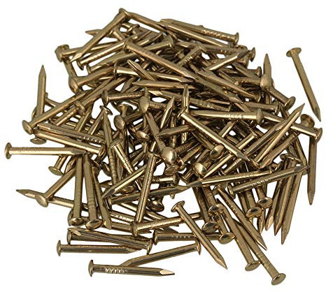 Mxfans 100Pieces 15mm Round Head Antique Brass Furniture Miniature