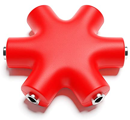 ExcelValley - Mono Patchkabel Splitter - TS 3,5mm 1/8 - Modularer Synth Eurorack [Rot]