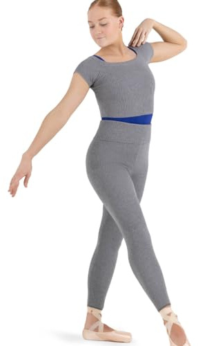 Capezio Ribbed Sweater Knit Legging - Size Medium, Heather Gray