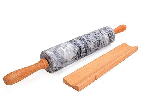 DCMIN Mármol Rodillo de Amasar Rolling Pin, para Hornear Pastel Pizza Pastas Galletas (Size : 46CM)
