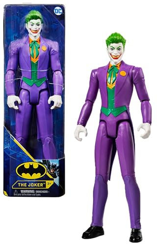 Batman 30cm THE JOKER-Actionfigur, 30 cm groß, voll beweglich für spannende Abenteuer und actionreiche Stunts, Spielzeug für Kinder ab 4 Jahren, original Comic-Design