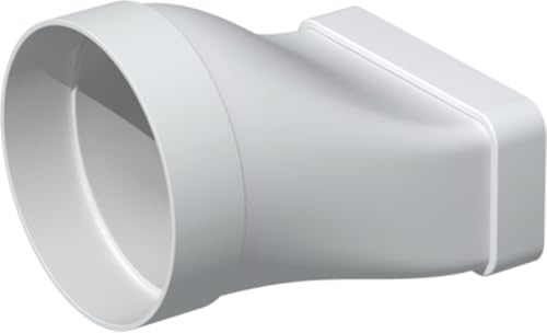 manchon plat pvc rigide - rectangulaire 40 x 110 mm vers rond 80 mm