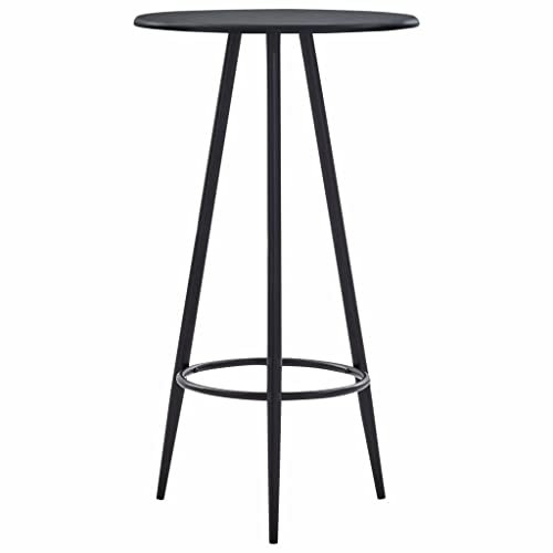 vidaXL Bartisch Bistrotisch Stehtisch Esstisch Tisch Partytisch Küchenbartisch Küchentisch Tresentisch Bartresen Schwarz 60x107,5cm MDF