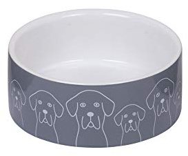 Nobby Keramik Napf Dogs, weiß Ø 12 x 4,5 cm, 0,25 l, 1 Stück